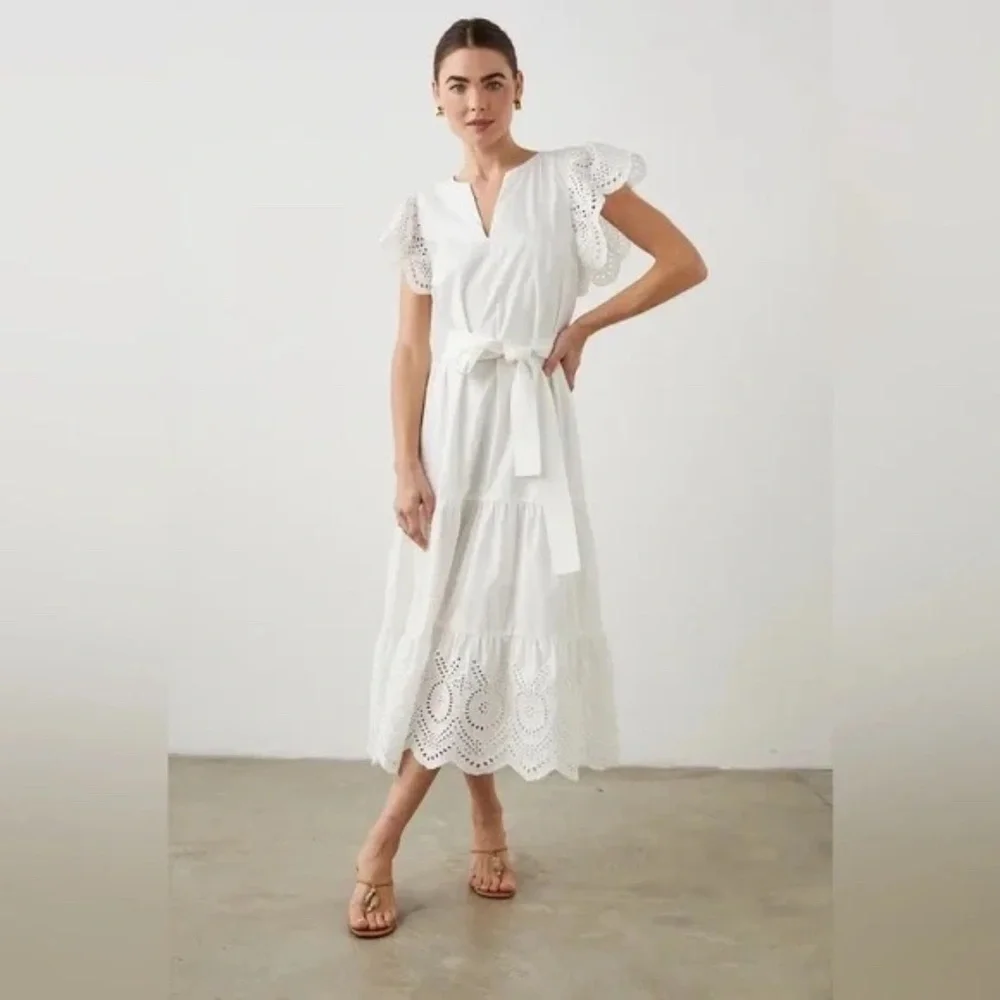 New! Rails Gia Eyelet Dress White *no belt* 45479